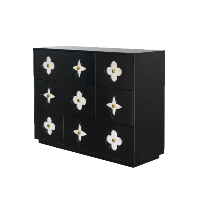 French black medium and retro, nine chest cabinets, living room, bedroom, drawers, bedside storage, dining side cabinets
French black medium and retro, nine chest cabinets, living room, bedroom, drawers, bedside storage, dining side cabinets