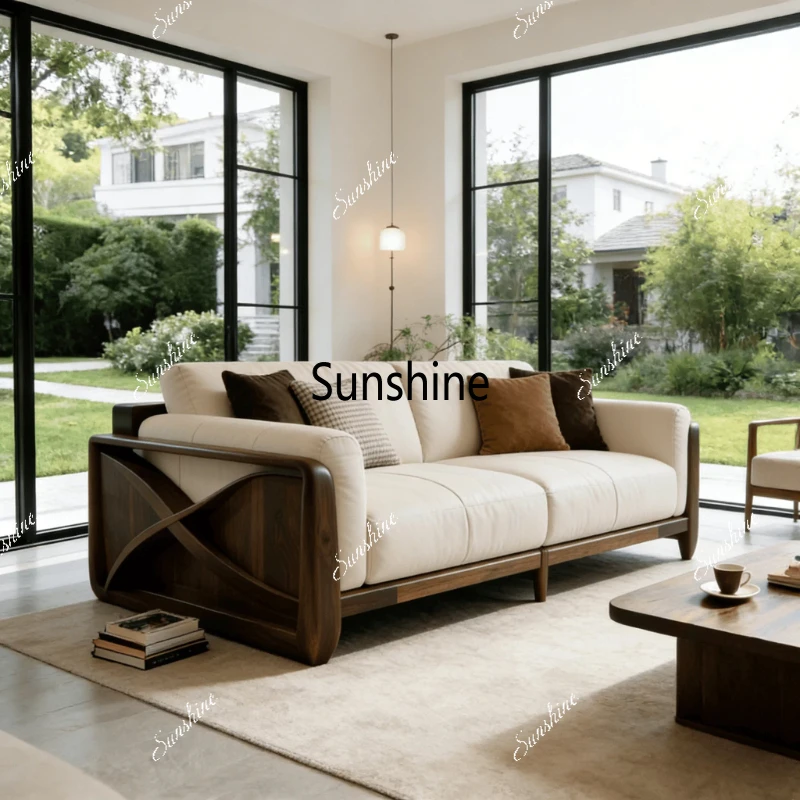 New Chinese-style solid wood living room sofa home hotel B & B villa high-end furniture customization
New Chinese-style solid wood living room sofa home hotel B & B villa high-end furniture customization