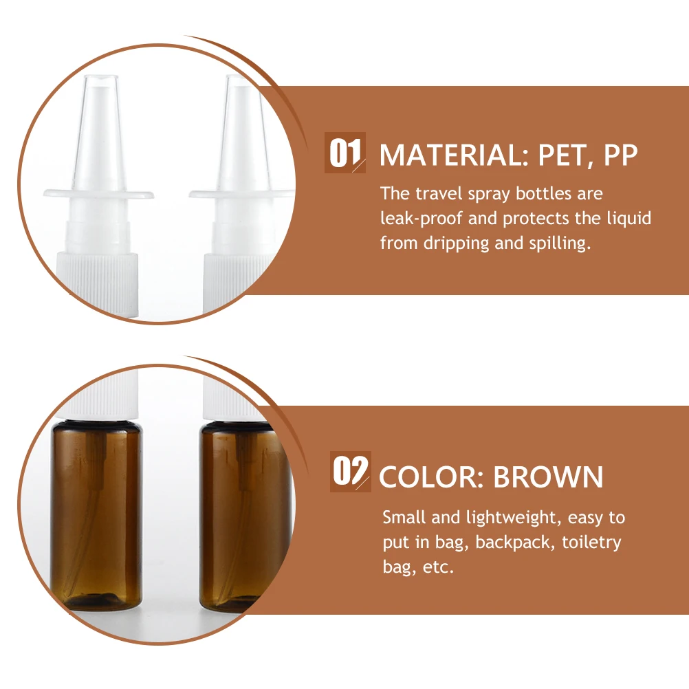 10pcs 10ml Brown PET Refillable Spray Bottles Portable Perfume Travel Small Leak Proof Plastic Nasal Bottle
10pcs 10ml Brown PET Refillable Spray Bottles Portable Perfume Travel Small Leak Proof Plastic Nasal Bottle