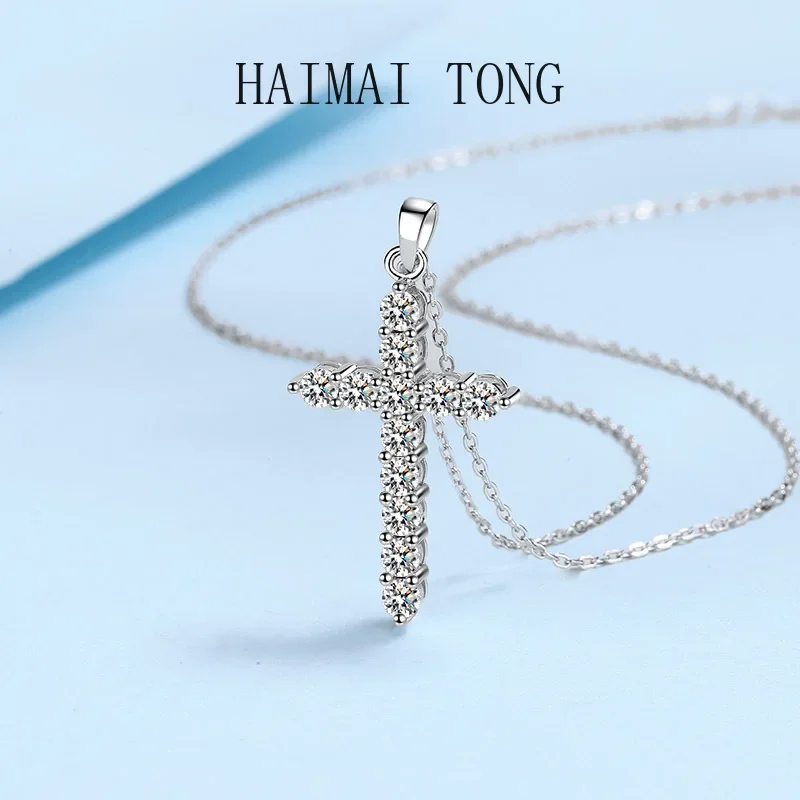 Classic PT950 Platinum Full Moissanite Cross Necklace for Women Brilliant Luxury Jewelry Party Pendant Top Quality Minimalist
Classic PT950 Platinum Full Moissanite Cross Necklace for Women Brilliant Luxury Jewelry Party Pendant Top Quality Minimalist