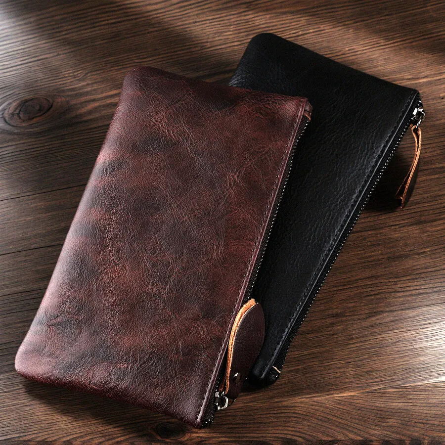 Men's and Women's 6-inch Mobile Phone Bag Zipper Long Design Large Capacity Fashionable and Casual Top Layer Cowhide Clutch Bag
Men's and Women's 6-inch Mobile Phone Bag Zipper Long Design Large Capacity Fashionable and Casual Top Layer Cowhide Clutch Bag