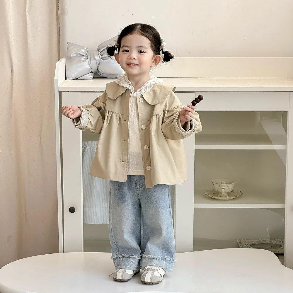 2026 New Spring Baby Girls 3 Piece Set Korean Style Windbreaker Hooded Top Jeans Outfit for 73-100cm
2026 New Spring Baby Girls 3 Piece Set Korean Style Windbreaker Hooded Top Jeans Outfit for 73-100cm