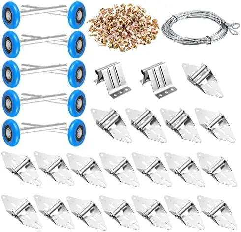 Lounsweer 117 Pcs Garage Door Roller Hinge Kit - Blue, Quiet Nylon Wheels, 6200RS Sealed, Fits 16x7" 18x7" Doors
Lounsweer 117 Pcs Garage Door Roller Hinge Kit - Blue, Quiet Nylon Wheels, 6200RS Sealed, Fits 16x7" 18x7" Doors