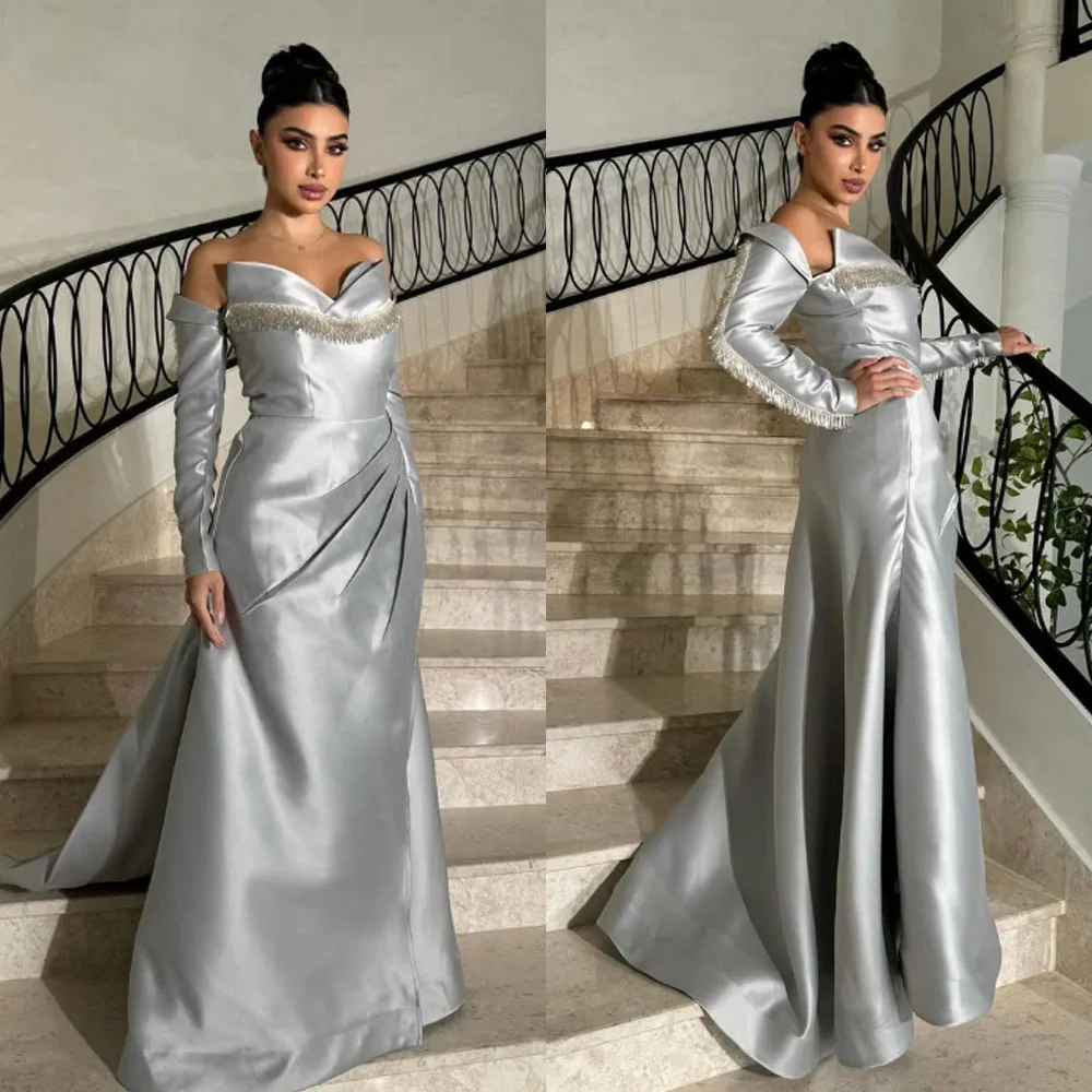 Customized High Quality Three Quarter Floor Length Zipper Beaded V-neck Wrinkle Evening Dress Vestidos Para Casamento Convidados
Customized High Quality Three Quarter Floor Length Zipper Beaded V-neck Wrinkle Evening Dress Vestidos Para Casamento Convidados