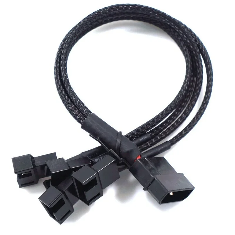 Big 4pin To 3pin/4 Pin 1 To 4 Ways Computer Cooling Fan Cable CPU Fan HUB Extension Cable with Sleeve 27cm for Mainboard
Big 4pin To 3pin/4 Pin 1 To 4 Ways Computer Cooling Fan Cable CPU Fan HUB Extension Cable with Sleeve 27cm for Mainboard