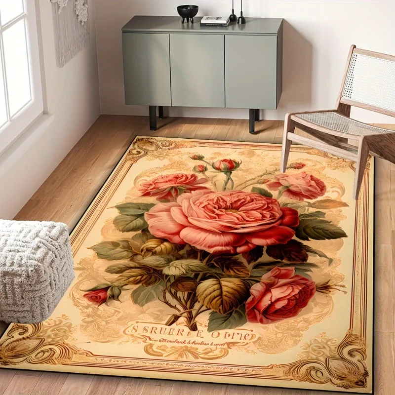 Vintage Floral Area Rug Entryway Mat for Living Room Bedroom Carpet Laundry Mat Machine Washable for Indoor & Outdoor Doormat
Vintage Floral Area Rug Entryway Mat for Living Room Bedroom Carpet Laundry Mat Machine Washable for Indoor & Outdoor Doormat
