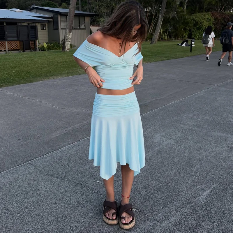 Typhaland Fashion Backless Dress Sets Halter Vest Women's Fashion Sleeveless V Neck Tanks High Wasit Long Skirt Summer 2026 New
Typhaland Fashion Backless Dress Sets Halter Vest Women's Fashion Sleeveless V Neck Tanks High Wasit Long Skirt Summer 2026 New