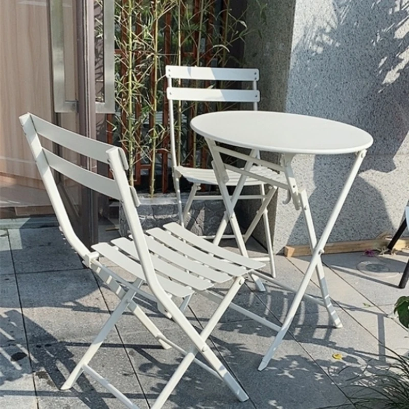 Balcony wrought iron folding small table and chairs three-piece combination outdoor terrace courtyard casual coffee table meal
Balcony wrought iron folding small table and chairs three-piece combination outdoor terrace courtyard casual coffee table meal
