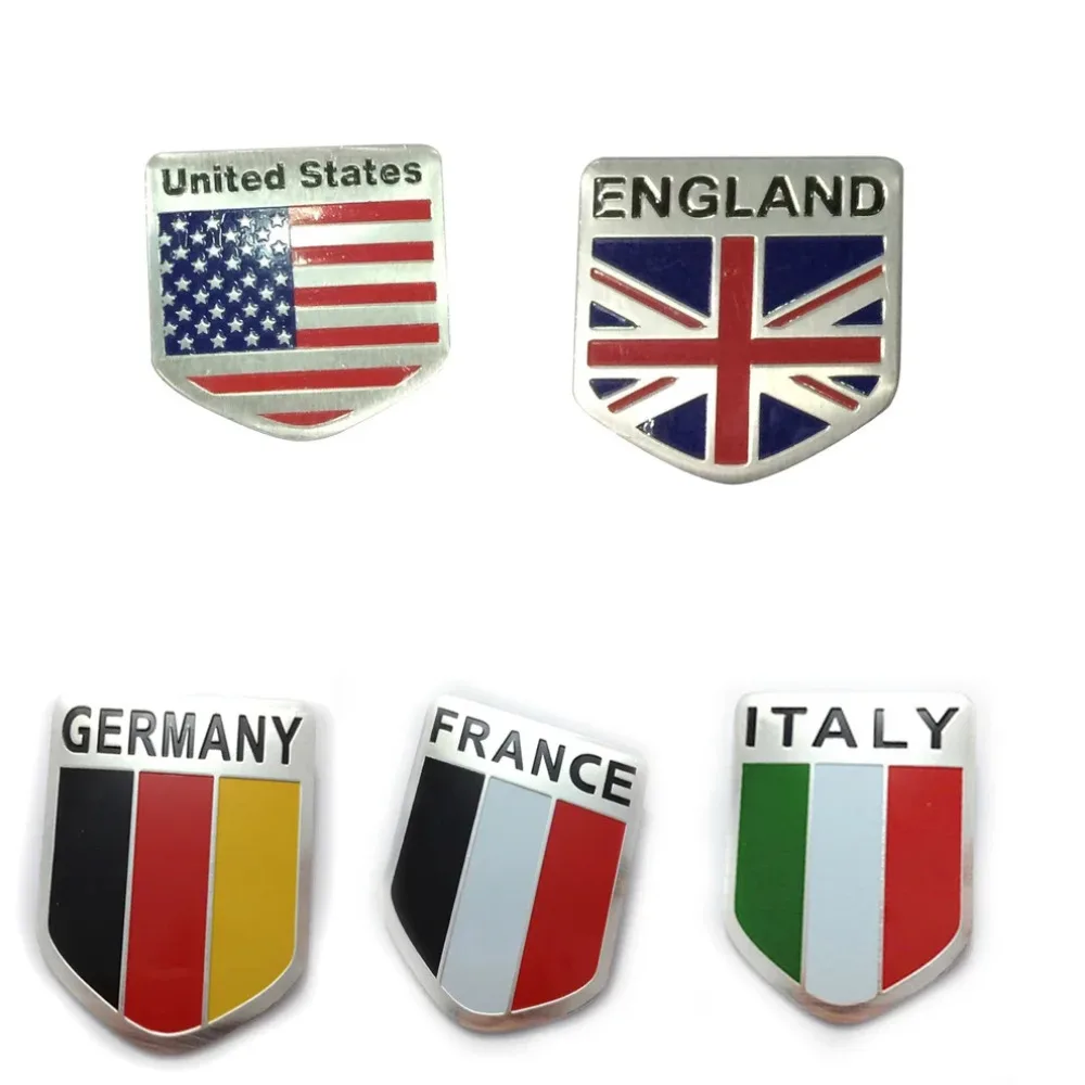 Car Accessories Auto Motorcycle Body Tail Emblem Tuning Aluminium Alloy UK/Italy/France/US Flag Shield Badge Logo Metal Stickers
Car Accessories Auto Motorcycle Body Tail Emblem Tuning Aluminium Alloy UK/Italy/France/US Flag Shield Badge Logo Metal Stickers