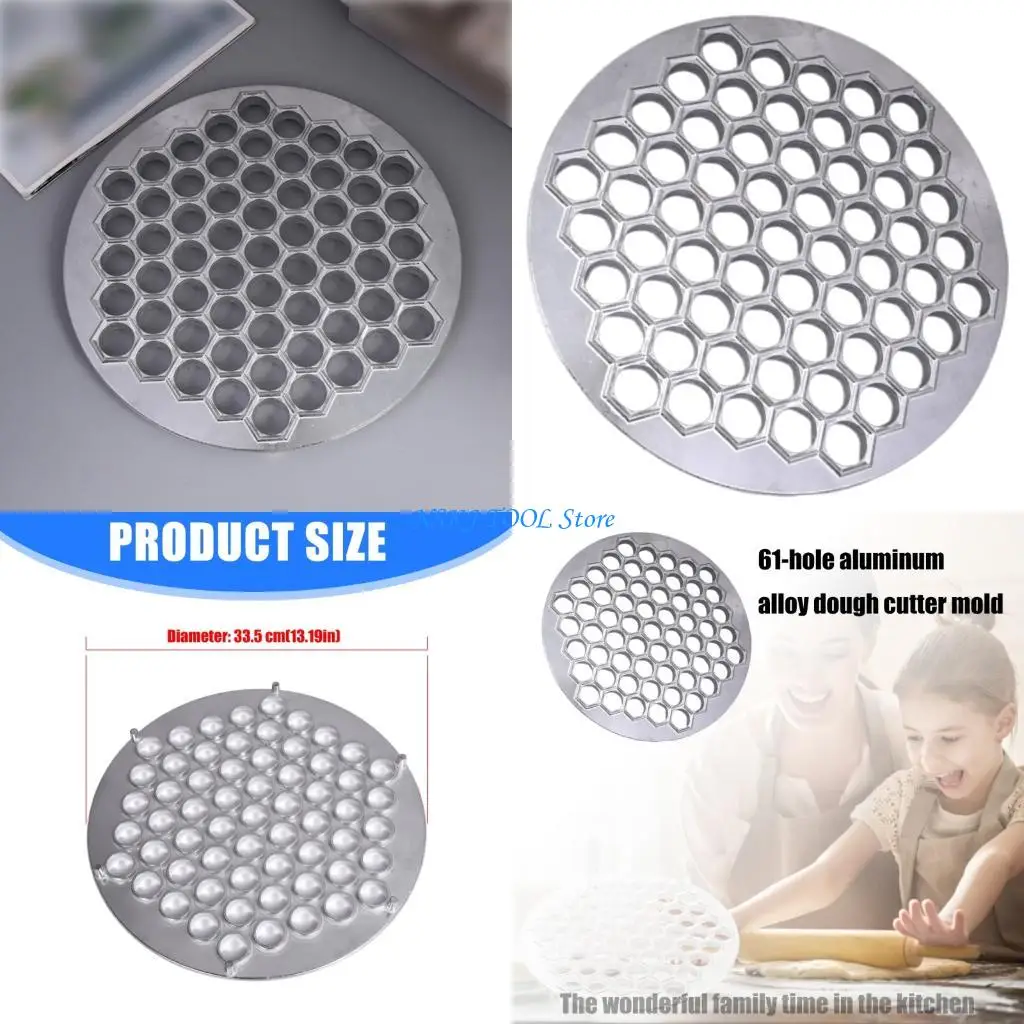 L8RC 61 Holes Aluminum Alloy Dumpling Mould Press For Handmade Pastries Kitchen Tool
L8RC 61 Holes Aluminum Alloy Dumpling Mould Press For Handmade Pastries Kitchen Tool