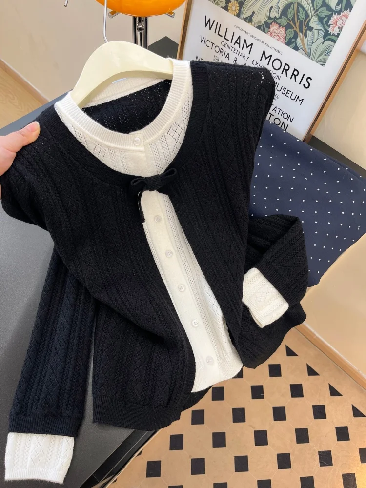 Korean Style Long Sleeve Knitted Open Cardigan Women's Unique Beautiful Top Color Block Self-Keeping Style Spring 2026
Korean Style Long Sleeve Knitted Open Cardigan Women's Unique Beautiful Top Color Block Self-Keeping Style Spring 2026