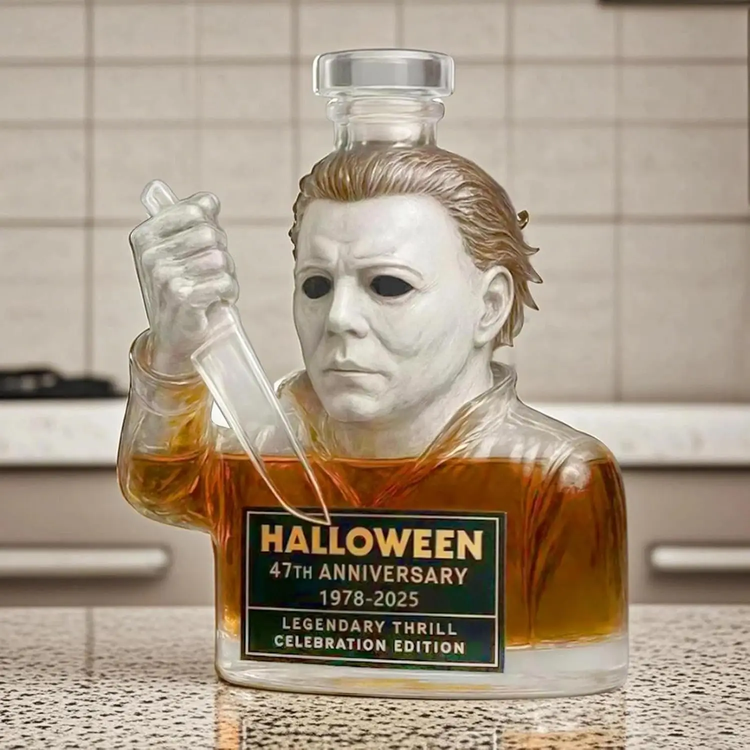Terrifying Mask Shape Hand Blown Glass Whisky Decanter 10oz Horror Liquor Dispenser Gift Set For Men Collectors Home Bar
Terrifying Mask Shape Hand Blown Glass Whisky Decanter 10oz Horror Liquor Dispenser Gift Set For Men Collectors Home Bar