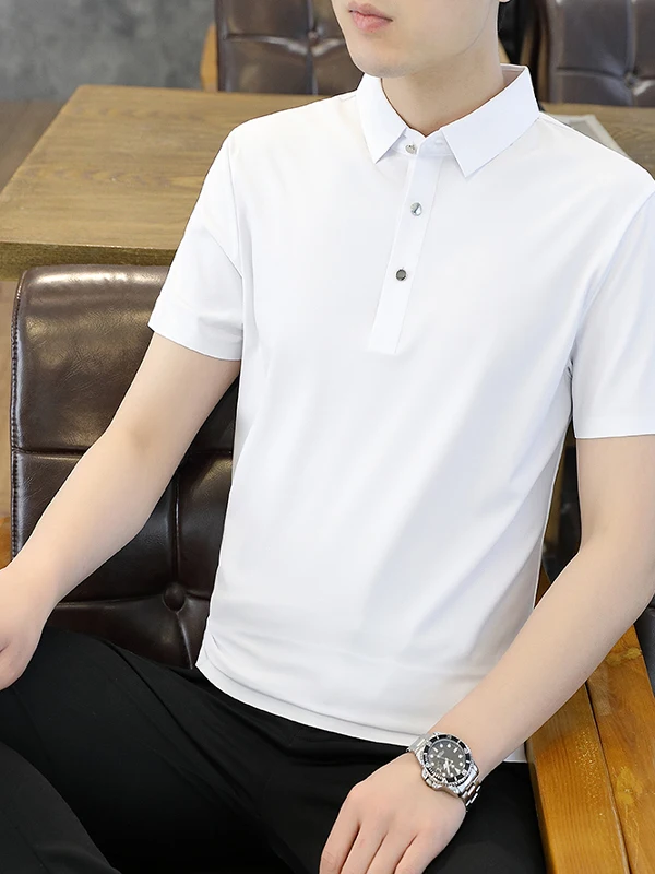 Men's Short Sleeve Shirt Summer Fashion Brand Pure Color Turn-down Collar Breathable Thin Cotton Polyester Casual Wear
Men's Short Sleeve Shirt Summer Fashion Brand Pure Color Turn-down Collar Breathable Thin Cotton Polyester Casual Wear