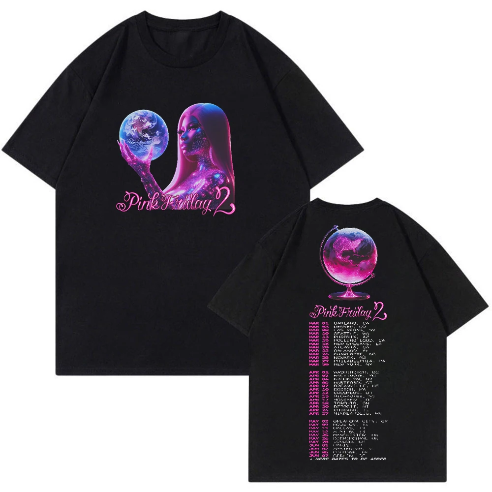 Nicki Minaj Pink Friday 2 Tour T-shirt 2024 Unisex Crewneck Short Sleeve Tee Men Women Streetwear Tops Hip Hop Clothes
Nicki Minaj Pink Friday 2 Tour T-shirt 2024 Unisex Crewneck Short Sleeve Tee Men Women Streetwear Tops Hip Hop Clothes