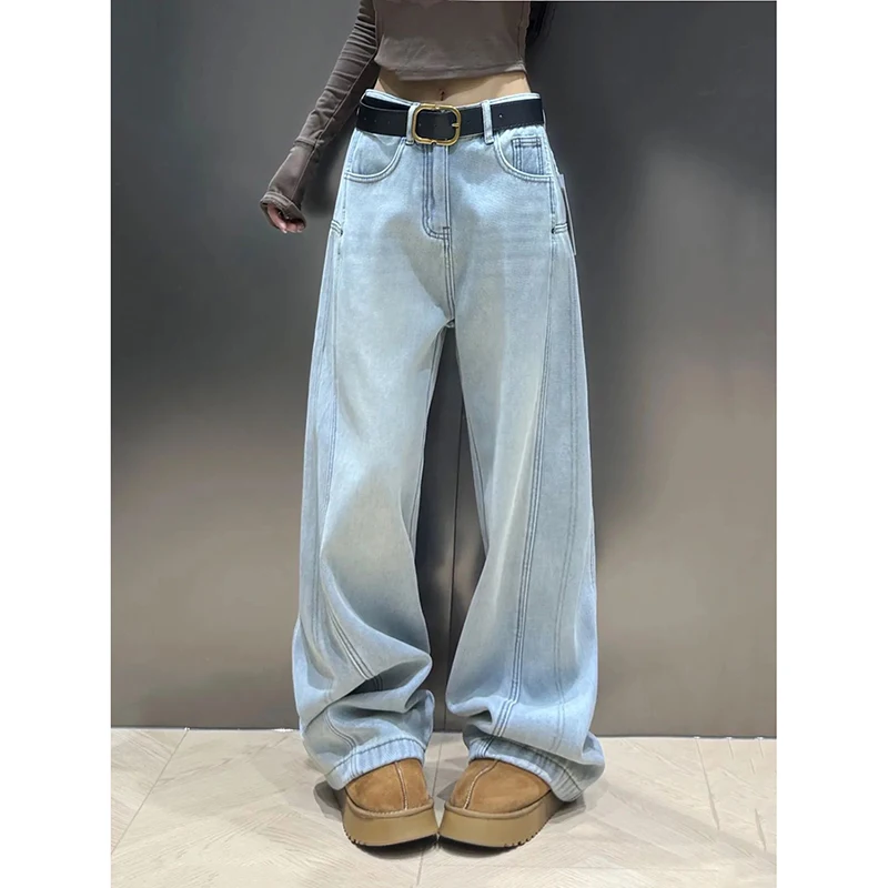 Lady High Waisted Slim Fit Thin Jeans Pants Female Korean Casual Denim Pants Girls Baggy Straight Leg Jeans Trousers
Lady High Waisted Slim Fit Thin Jeans Pants Female Korean Casual Denim Pants Girls Baggy Straight Leg Jeans Trousers