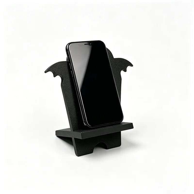 3D Printed Halloween Devil Horn Phone Stand, Black Bat Wing Desktop Lazy Phone Holder for Watching Shows
3D Printed Halloween Devil Horn Phone Stand, Black Bat Wing Desktop Lazy Phone Holder for Watching Shows