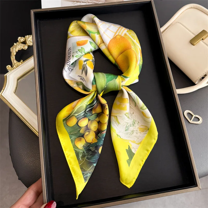 Summer Sunscreen Fruit Print Kerchief 70cm Square Beach Scarf Casual Elegant Thin Breathable Neck Women Head Wrap Hair Shawl
Summer Sunscreen Fruit Print Kerchief 70cm Square Beach Scarf Casual Elegant Thin Breathable Neck Women Head Wrap Hair Shawl