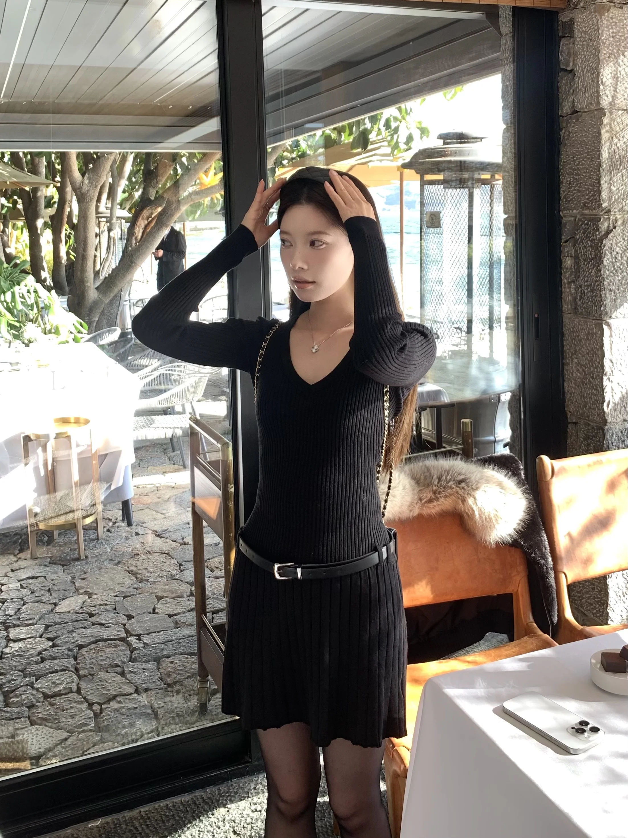 nini Pure Desire V-ne Knitted Dr Slimming Pleated Base Skirt Inner Wear Elastic Knit Long Sve Daily Use Zipper
nini Pure Desire V-ne Knitted Dr Slimming Pleated Base Skirt Inner Wear Elastic Knit Long Sve Daily Use Zipper