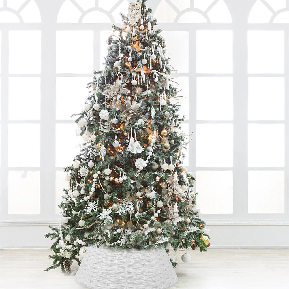 Minimalist Handwoven Tree Collar Basket Skirt Foot Fence for Christmas Decoration Farmhouse Style Under Tree Skirt
Minimalist Handwoven Tree Collar Basket Skirt Foot Fence for Christmas Decoration Farmhouse Style Under Tree Skirt