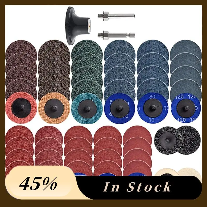 60Pcs Aluminium Oxide Discs Sand Discs 2 Inch Quick Change Sanding Discs With 1/4Inch Holders, Die Grinder Surface Conditioning
60Pcs Aluminium Oxide Discs Sand Discs 2 Inch Quick Change Sanding Discs With 1/4Inch Holders, Die Grinder Surface Conditioning