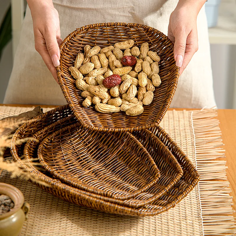 Imitation Rattan Woven Dustpan Rectangular Vegetable and Fruit Storage Basket Supermarket Stationery Display Merchandise 
Imitation Rattan Woven Dustpan Rectangular Vegetable and Fruit Storage Basket Supermarket Stationery Display Merchandise