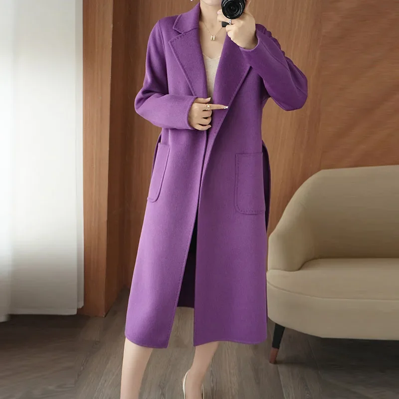 LIBIELIY 2025 Women's 100% Cashmere Thick Double Sided Long Jacket Classic Multi Functional Fashion Suitable For Business
LIBIELIY 2025 Women's 100% Cashmere Thick Double Sided Long Jacket Classic Multi Functional Fashion Suitable For Business