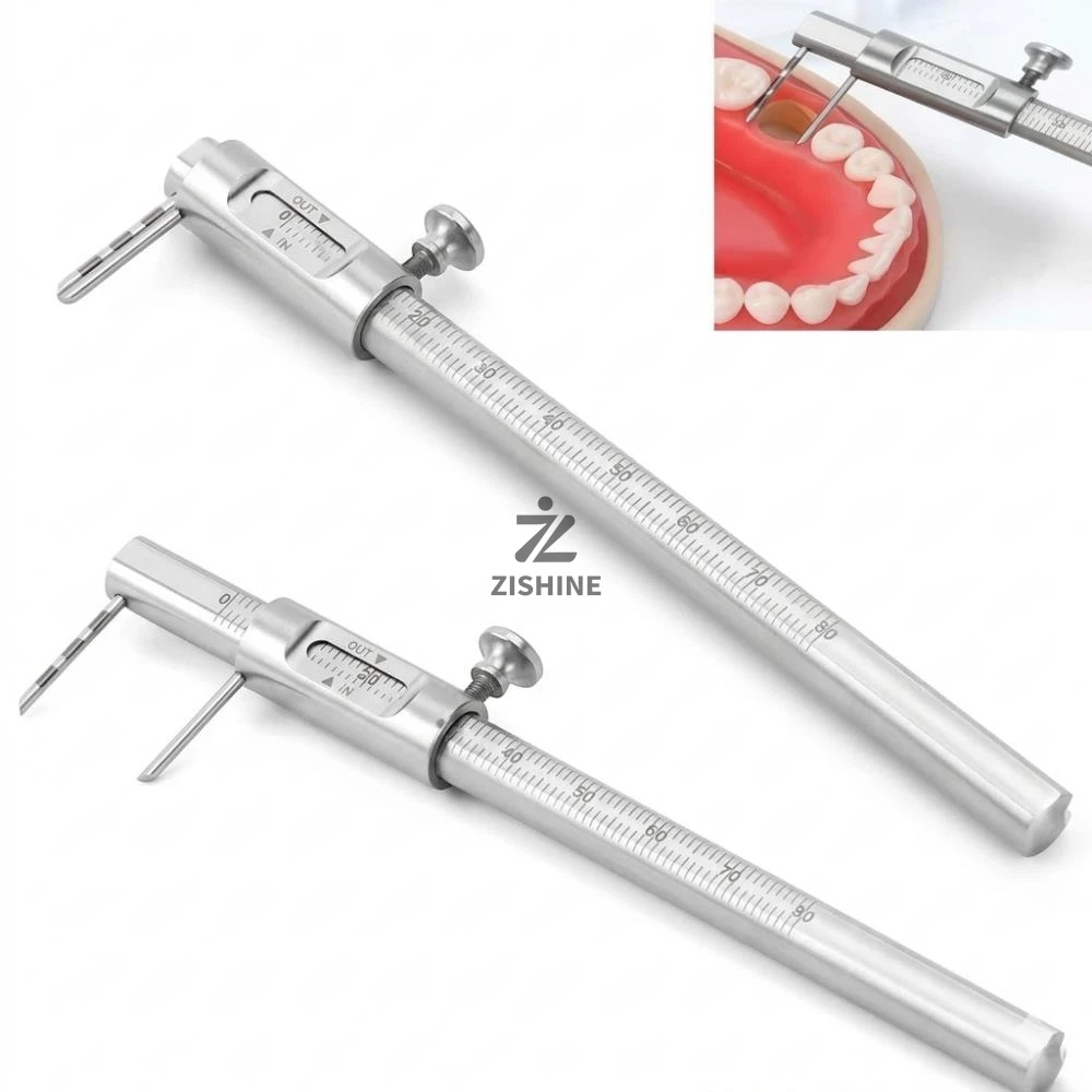 Professional Dental Measuring Gauge Intermaxillary Ruler Implant Bone Ridge Thickness Caliper Precision Dentistry Instrument
Professional Dental Measuring Gauge Intermaxillary Ruler Implant Bone Ridge Thickness Caliper Precision Dentistry Instrument