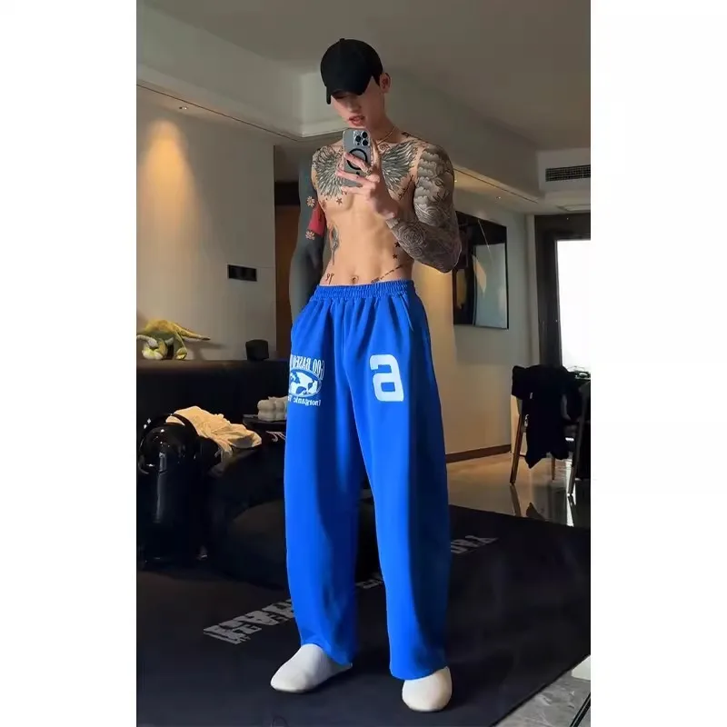 Summer Large Size 300 Pounds Klein Blue Curved Knife Pants Men's Embroidered Print Fitness Sports Pants Wide Leg Casual Trousers
Summer Large Size 300 Pounds Klein Blue Curved Knife Pants Men's Embroidered Print Fitness Sports Pants Wide Leg Casual Trousers