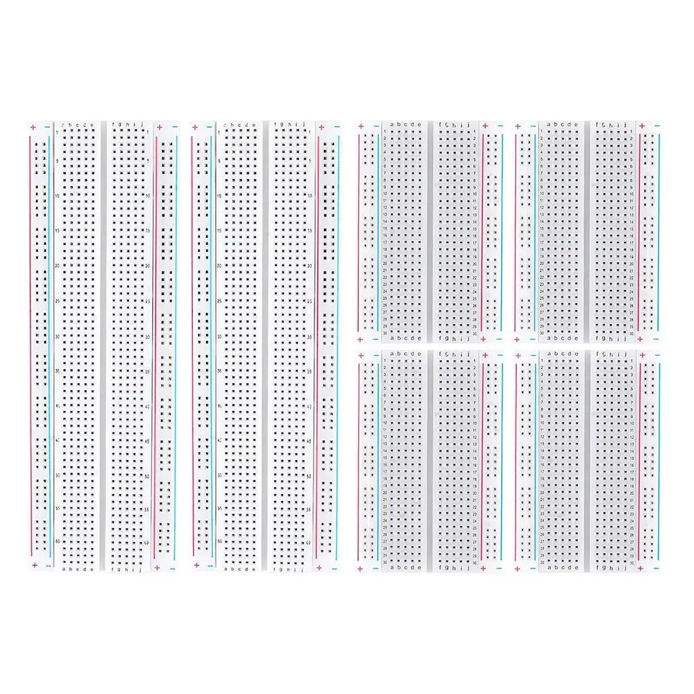 830/400Points Solderless Plug-in BreadBoard Motherboards PCB Test Develop Board DIY Kit Circuit Building Kit DIY Projects
830/400Points Solderless Plug-in BreadBoard Motherboards PCB Test Develop Board DIY Kit Circuit Building Kit DIY Projects
