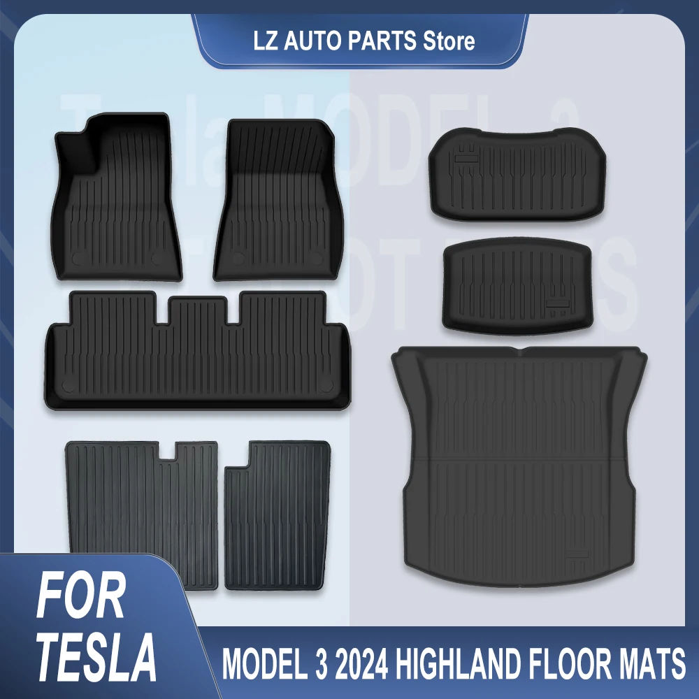 2023-2025 For Tesla Trunk Mat For Model 3 highland Floor Mat Luggage Mat TPE waterproof Anti-Slip Set Floor Liner Mats
2023-2025 For Tesla Trunk Mat For Model 3 highland Floor Mat Luggage Mat TPE waterproof Anti-Slip Set Floor Liner Mats