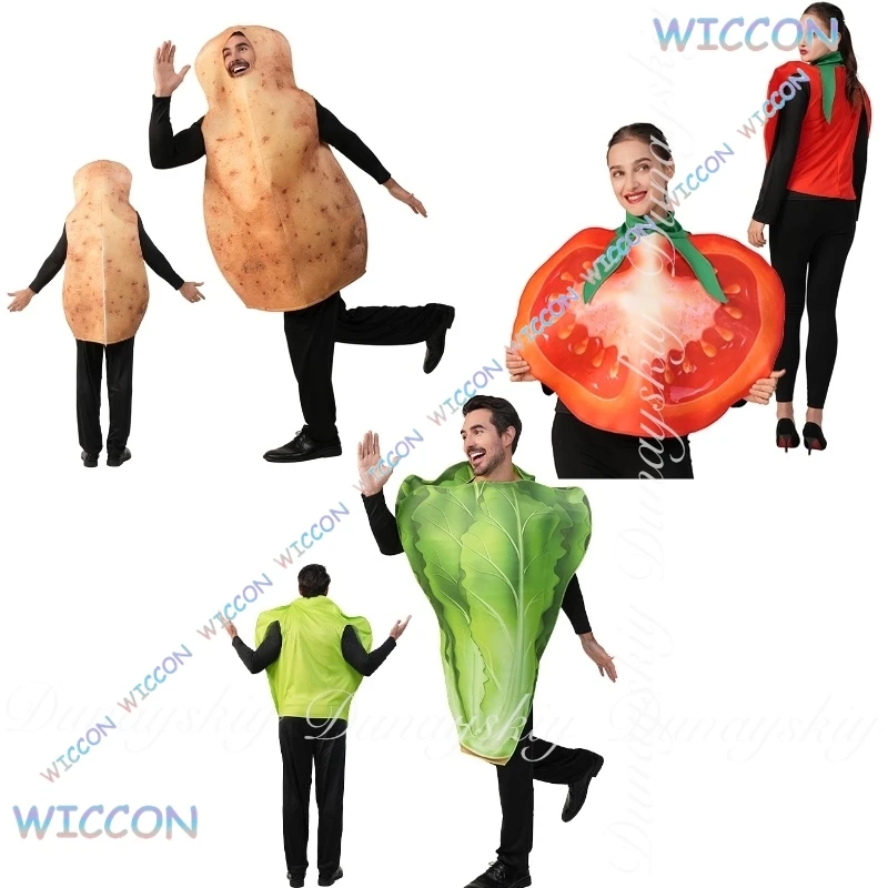 Забавный сценический костюм для косплея Cos C на Хэллоуин, аниме для взрослых, унисекс, помидор, картофель, капуста, овощи для взрослых, карнавальный костюм 
Забавный сценический костюм для косплея Cos C на Хэллоуин, аниме для взрослых, унисекс, помидор, картофель, капуста, овощи для взрослых, карнавальный костюм