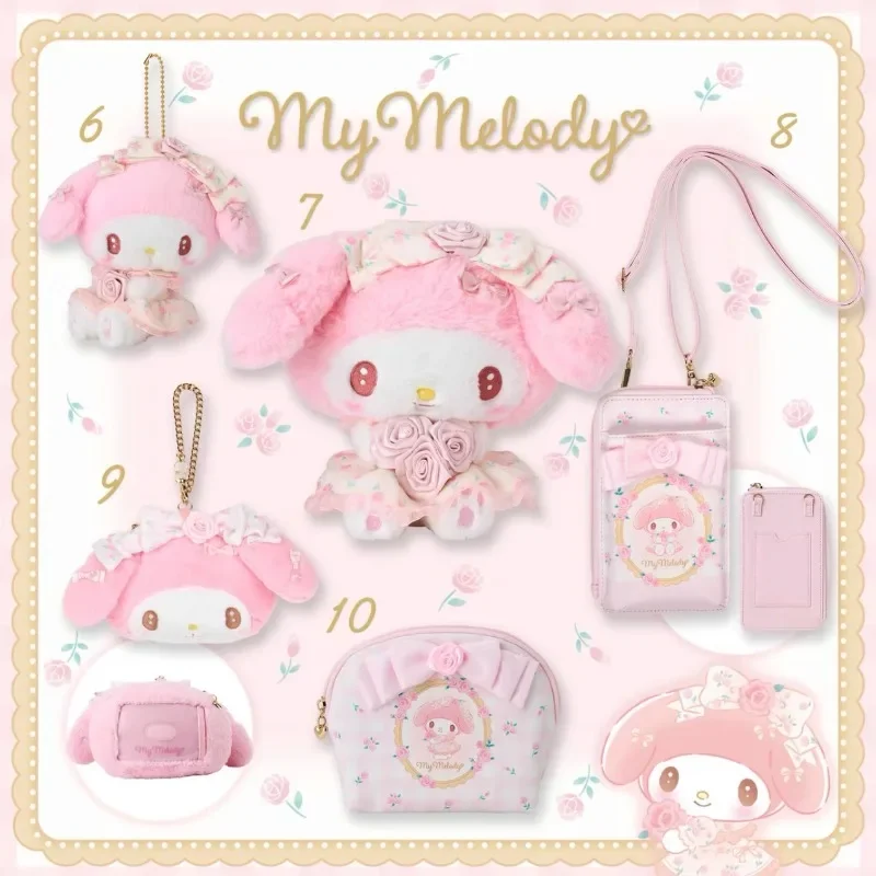 New Sanrio Rose Flower Series Kitty Melody Plush Doll Pendant Organizer Bag Crossbody Bag Cosmetic Bag Anime Plush Toys for Girl
New Sanrio Rose Flower Series Kitty Melody Plush Doll Pendant Organizer Bag Crossbody Bag Cosmetic Bag Anime Plush Toys for Girl