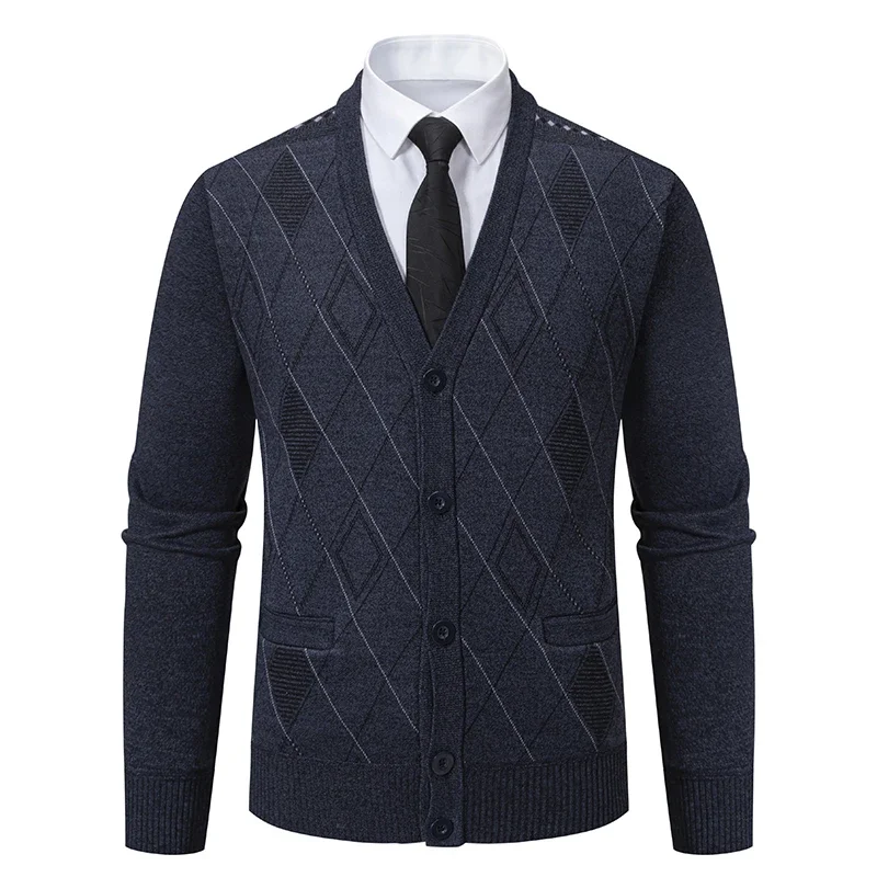 Pop Men Plaid Cardigan V-neck Fleece Sweater Men's Autumn Clothing Classic Cardigans Jacket Button Mens Knitting Outwear
Pop Men Plaid Cardigan V-neck Fleece Sweater Men's Autumn Clothing Classic Cardigans Jacket Button Mens Knitting Outwear