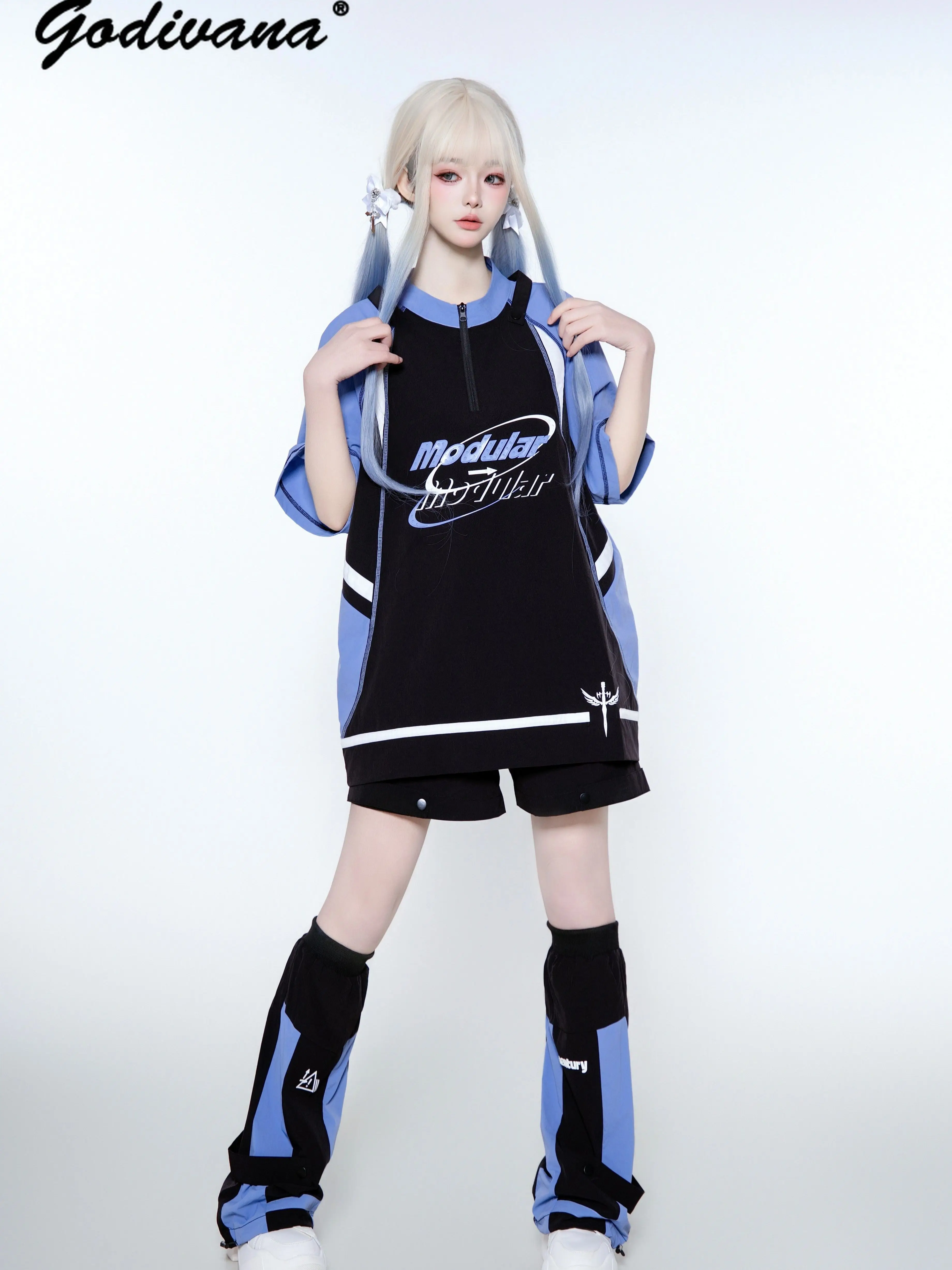 Original Design New Summer Subculture Color Matching Letter Print Shorts Set Outfit Quick-drying Sports T-shirt and Shorts Set
Original Design New Summer Subculture Color Matching Letter Print Shorts Set Outfit Quick-drying Sports T-shirt and Shorts Set