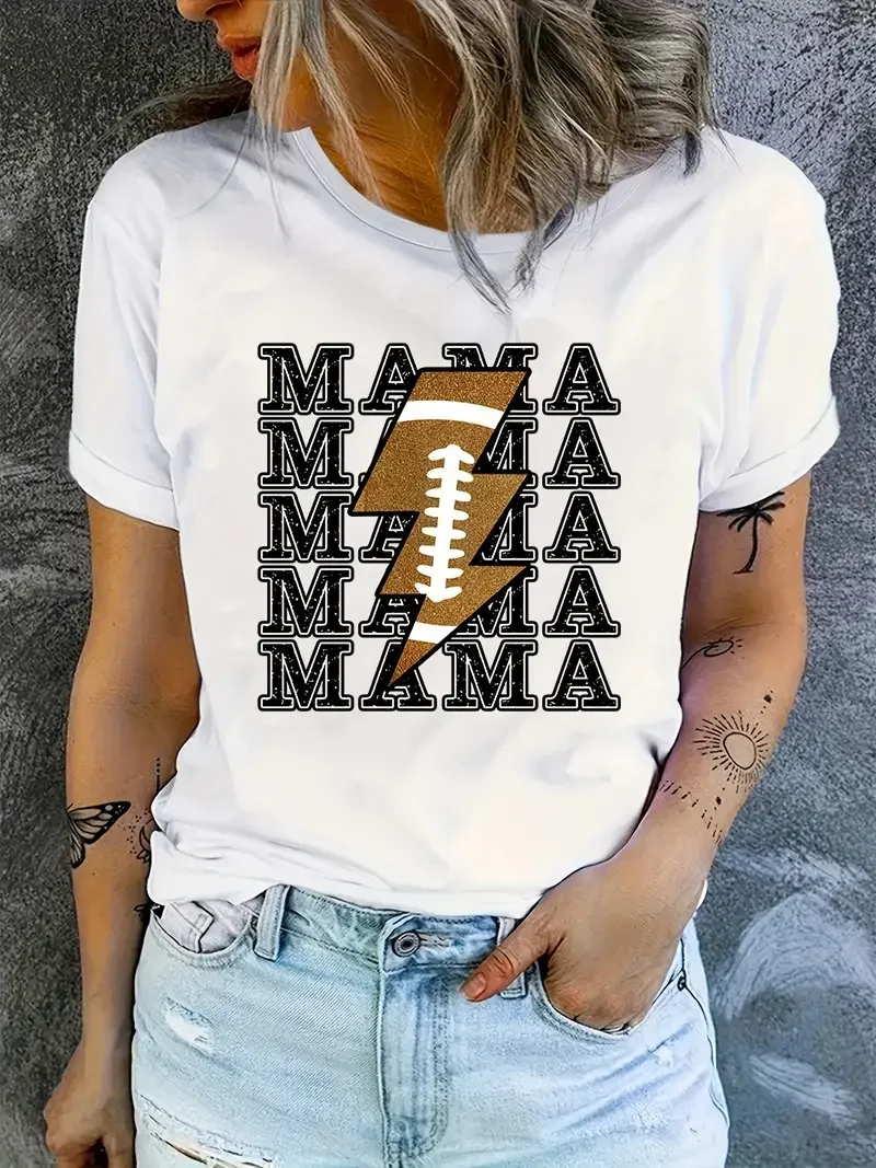 Softball printed women's T-shirt Summer fashionable short sleeved T-shirt Top printed O-neck casual T-shirt Women's clothing
Softball printed women's T-shirt Summer fashionable short sleeved T-shirt Top printed O-neck casual T-shirt Women's clothing