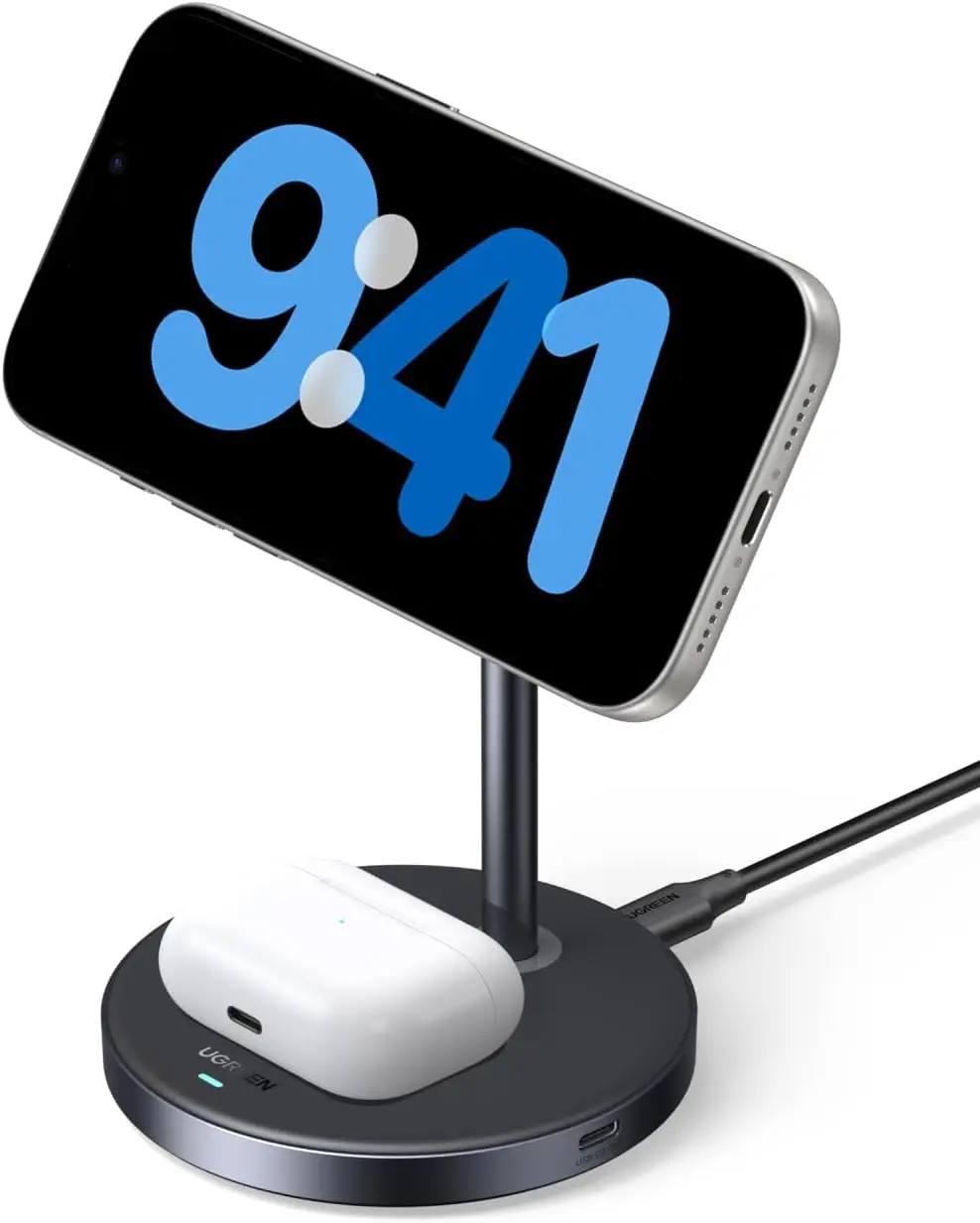 Qi2 15W Fast Wireless Charging Stand for iPhone Series & AirPods, Dual Device Desk Charger for Home Office
Qi2 15W Fast Wireless Charging Stand for iPhone Series & AirPods, Dual Device Desk Charger for Home Office
