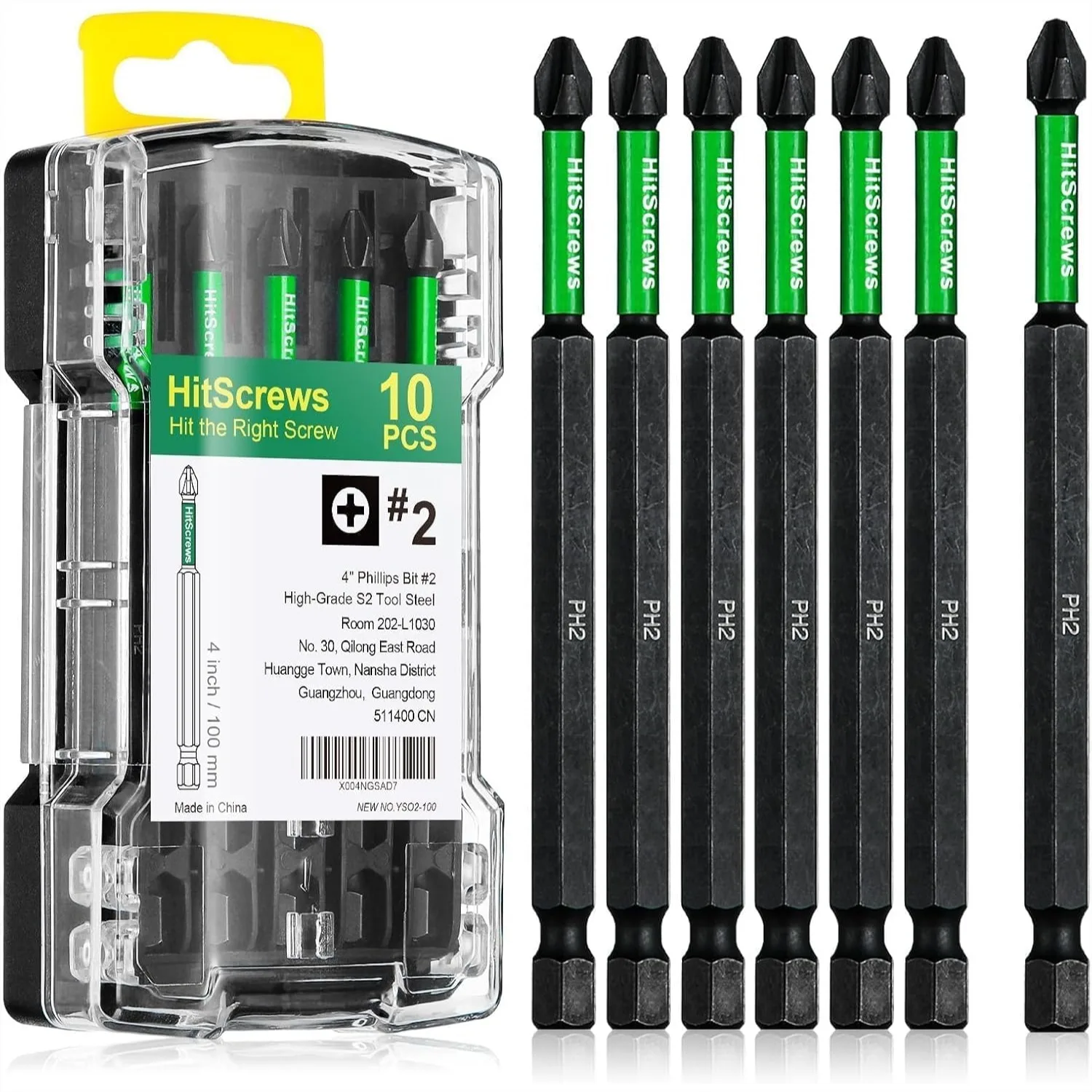 PH2 Phillips Bits #2 - 10 Pack 4" Extra Long Impact Driver Bits, S2 Steel Magnetic Screwdriver Bits for Power Tools and Screw
PH2 Phillips Bits #2 - 10 Pack 4" Extra Long Impact Driver Bits, S2 Steel Magnetic Screwdriver Bits for Power Tools and Screw