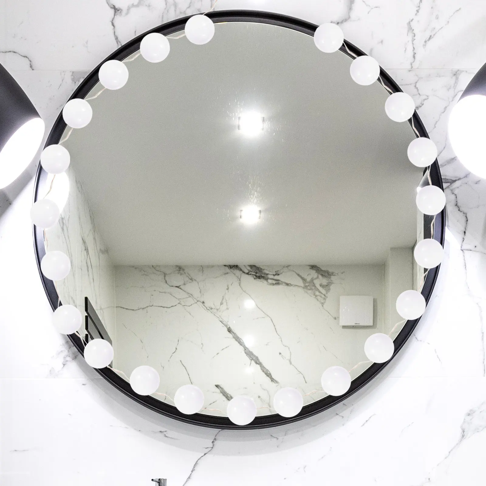 Набор светодиодных светильников для зеркала с 3 режимами регулировки яркости, для макияжа, для использования в спальне и ванной комнате
Набор светодиодных светильников для зеркала с 3 режимами регулировки яркости, для макияжа, для использования в спальне и ванной комнате