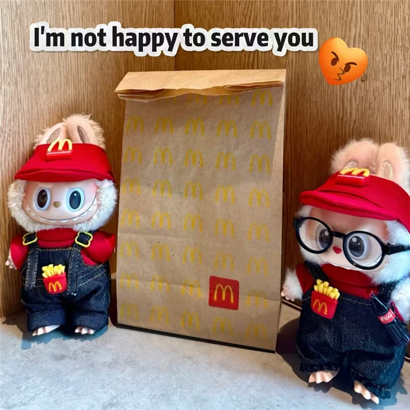 15 17cm For Labubu Mini Clothes Fast Food Fries Hamburger Cola M Style Cospaly Cloting Cute Set Workwear BJD Doll Accessories
15 17cm For Labubu Mini Clothes Fast Food Fries Hamburger Cola M Style Cospaly Cloting Cute Set Workwear BJD Doll Accessories