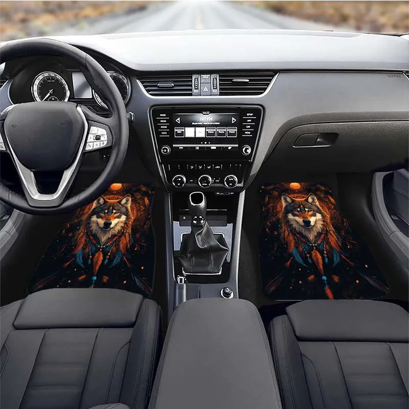 4pc. Dreamcatcher Tribal Wolf Digital Print Car Floor Mats - Suitable for all seasons, front and rear seat protectors, durable polyester interior accessories. Car interior decoration.Christmas decorations,
4pc. Dreamcatcher Tribal Wolf Digital Print Car Floor Mats - Suitable for all seasons, front and rear seat protectors, durable polyester interior accessories. Car interior decoration.Christmas decorations,
