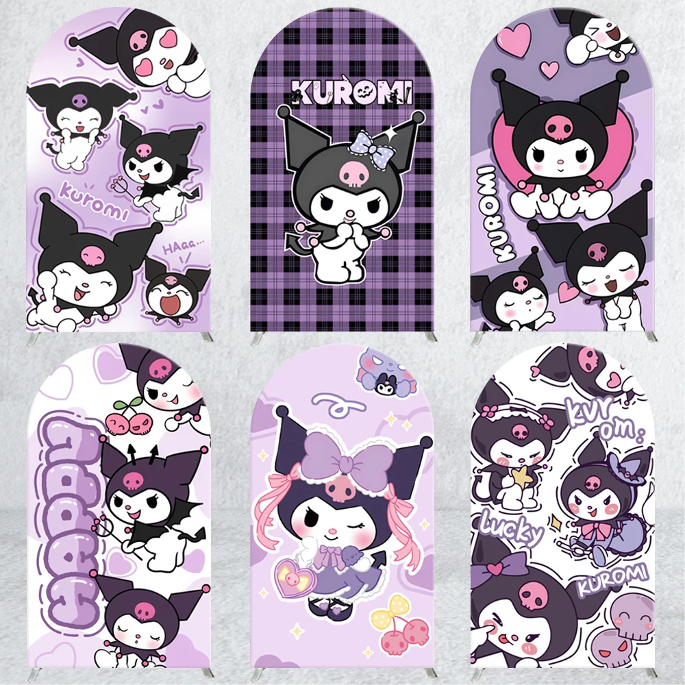 Sanrio Kuromi Purple Arch Backdrop Cover Child Girl Birthday Party Spandex Fabric cute Cartoon image Party Background Decortion
Sanrio Kuromi Purple Arch Backdrop Cover Child Girl Birthday Party Spandex Fabric cute Cartoon image Party Background Decortion