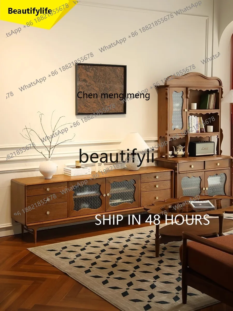 CC French retro solid wood TV cabinet cherry wood simple coffee table combination side cabinet storage cabinet
CC French retro solid wood TV cabinet cherry wood simple coffee table combination side cabinet storage cabinet