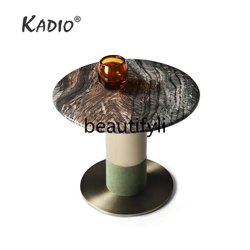 Modern light luxury purple landscape natural marble sofa edge few round luxury stone small coffee tableQQ
Modern light luxury purple landscape natural marble sofa edge few round luxury stone small coffee tableQQ