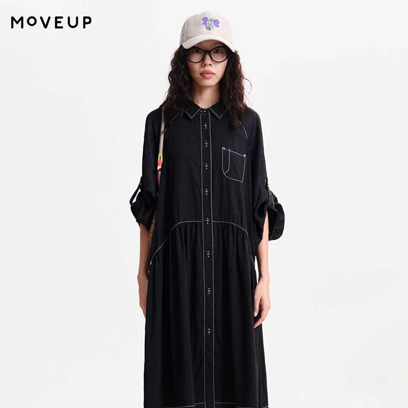 Платье MOVEUP с отложным воротником, весна 2026, новинка, с карманами, регулируемыми рукавами, прямой планкой, из лиоцелла, свободное повседневное платье для женщин 3ELC21306
Платье MOVEUP с отложным воротником, весна 2026, новинка, с карманами, регулируемыми рукавами, прямой планкой, из лиоцелла, свободное повседневное платье для женщин 3ELC21306
