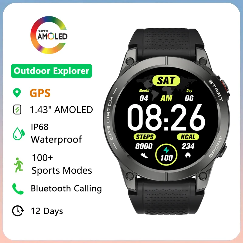 1,43-дюймовый HD AMOLED-дисплей, встроенные GPS-смарт-часы, Hi-Fi Bluetooth-телефонные звонки, спортивные погоды, умные часы для мужчин и женщин
1,43-дюймовый HD AMOLED-дисплей, встроенные GPS-смарт-часы, Hi-Fi Bluetooth-телефонные звонки, спортивные погоды, умные часы для мужчин и женщин