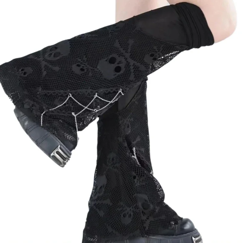 Панк-сетка выше колена, гетры в стиле Харадзюку, готический ажурный чехол с полым черепом
Панк-сетка выше колена, гетры в стиле Харадзюку, готический ажурный чехол с полым черепом