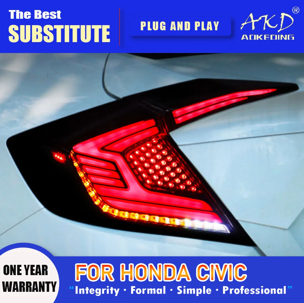 AKD Tail Lamp for Honda Civic LED Tail Light 2016-2021 Civic Rear Fog Brake Turn Signal Automotive Accessories
AKD Tail Lamp for Honda Civic LED Tail Light 2016-2021 Civic Rear Fog Brake Turn Signal Automotive Accessories