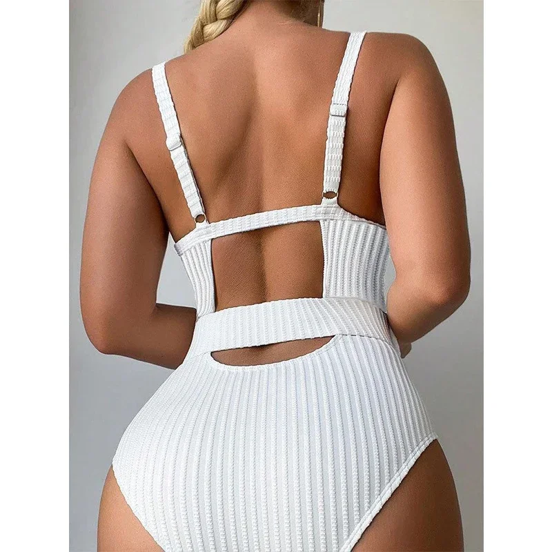 2025 NEW Solid Color White One Piece Swimsuit Women,high Waist Belt V-neck Conservative Bikini Monokini,beach Vacation Swimwear
2025 NEW Solid Color White One Piece Swimsuit Women,high Waist Belt V-neck Conservative Bikini Monokini,beach Vacation Swimwear
