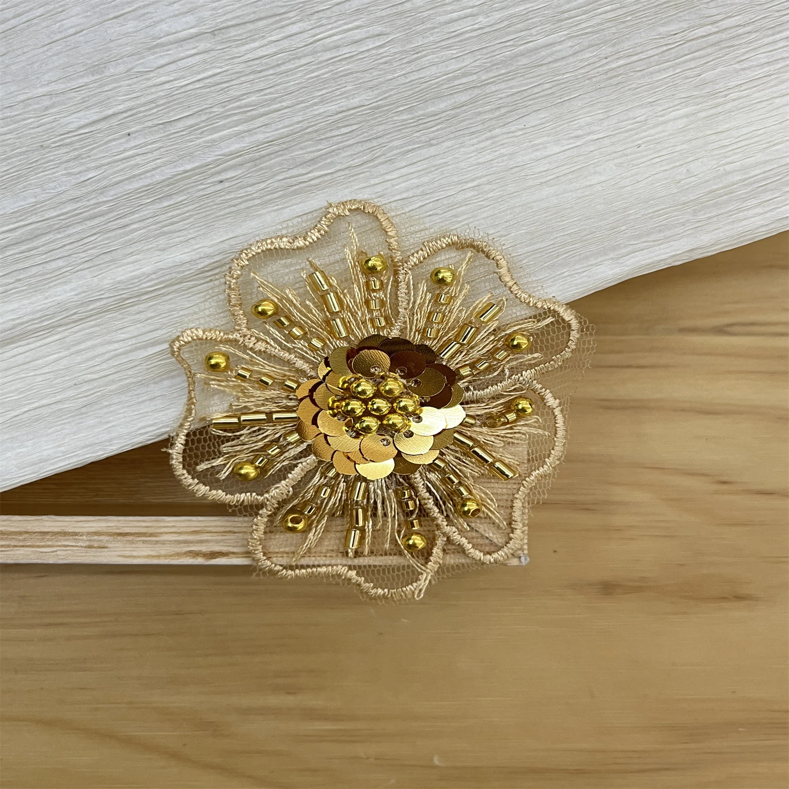 10PCS Artificial Beads Flower Sequins Embroidery Lace Trim Wedding Dresses Skirts Cuffs Decorative Clothing Accessories
10PCS Artificial Beads Flower Sequins Embroidery Lace Trim Wedding Dresses Skirts Cuffs Decorative Clothing Accessories