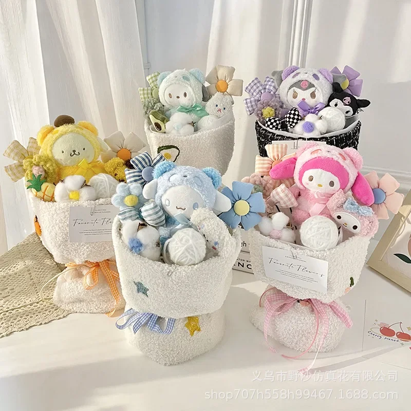 Kawaii Sanrioes аниме Melody Kuromi Cinnamoroll плюшевый букет домашний свадебный декор искусственный цветочный букет рождественские подарки
Kawaii Sanrioes аниме Melody Kuromi Cinnamoroll плюшевый букет домашний свадебный декор искусственный цветочный букет рождественские подарки